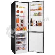 Холодильник Nordfrost NRB 154 B черный матовый двухкамерный 238/115 л морозилка снизу, капельная система