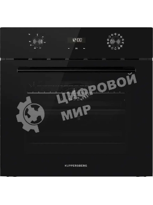 Встраиваемый духовой шкаф Kuppersberg HO 677 B, High-Tech, объем 70 л, 13 режимов, электронное управление (утапливаемые переключатели, аналоговый дисплей), телескопические направляющие на одном уровне, максимальная температура 300 градусов, 2 стекла в дверце, черный