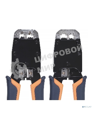 Инструмент для обжима проводников Cabeus, RJ-45 (8P8С); RJ-12 (6P6С), профессиональный, (HT-500)