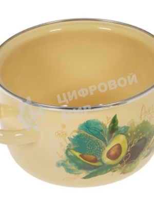 Кастрюля Appetite 1MC161P Avocado с крышкой, сферическая эмалированная 2 л