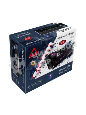 Автомагнитола AURA STORM-677DSP, 1 DIN, Bluetooth, USB Type-A, AUX, пульт ДУ