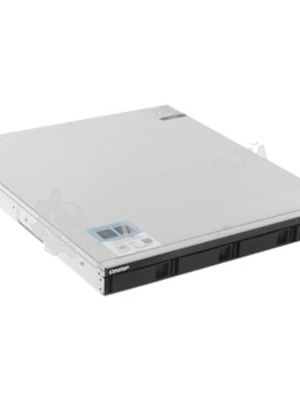 Сетевое хранилище SMB QNAP TS-464U-RP-8G NAS 4 HDD trays, rackmount 1U, 2 PSU. 4-core Intel Celeron N5105/N5095 2.0-2.9 GHz, 8 Gb RAM MAX, 2x2.5 Gigabit Ethernet, 4xUSB, 1xHDMI . PCIe Gen 3 x2, W/o rail kit RAIL-B02