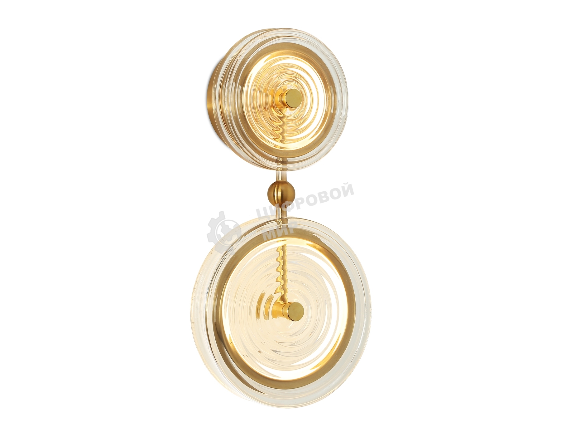 Настенный светодиодный светильник Ambrella light LH31118/2 BS/CL латунь/прозрачный 15W 3000K 200*90*390