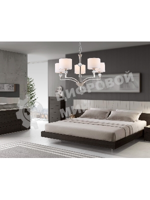 Люстра Ambrella light LH71121/5 SN/WH никель/белый E14/5 max 40W D660*880
