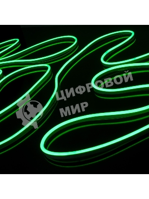 Лента светодиодная LS001 220V / Гибкий неон  9.6W 120Led 2835 IP67 односторонний зеленый, 50 м