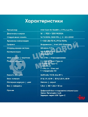 Ноутбук iRU Strato 16ALMR/16