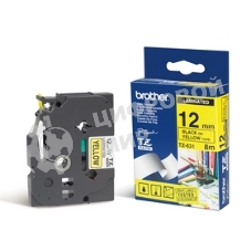 Наклейка ламинированная Brother TZe-631 (12 мм черн/желт, аналог TZ-631)