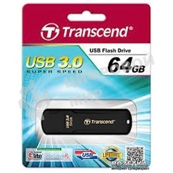 Флешка USB Transcend JetFlash 700 (TS64GJF700), 64Gb, USB 3.0, R/W 70/20, черный