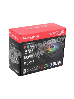 Блок питания Thermaltake Smart RGb (PS-SPR-0700NHSAWE-1), 700Вт, 80 PLUS, 120мм, черный