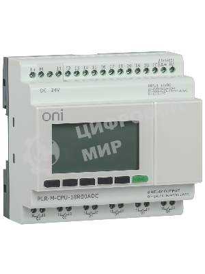 Контроллер программируемый логистический (микро ПЛК) PLR-M. CPU DI12/DO06(R) 24В DC ONI PLR-M-CPU-18R00ADC