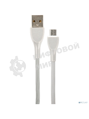 Кабель PERFEO USB A вилка - Micro USB вилка, 2.4A, серый, силикон, 1 м, ULTRA SOFT (U4021)