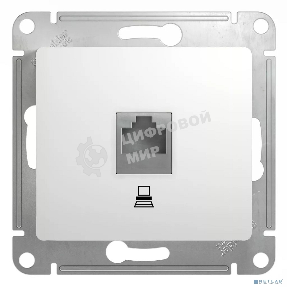 Механизм розетки SCHNEIDER ELECTRIC GSL000181K Glossaкомп. 1-м rj45 белый