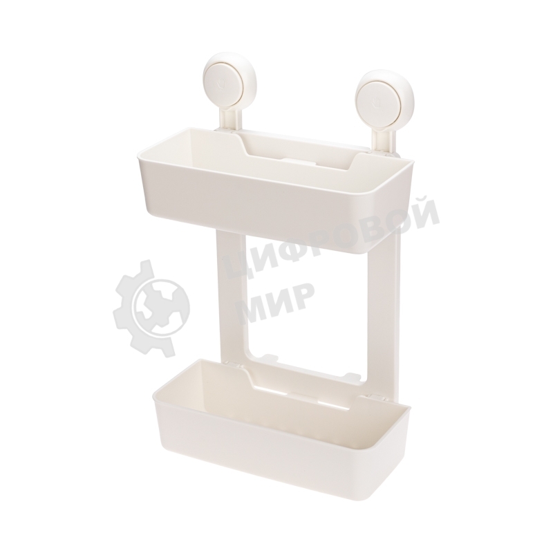 Полка двухъярусная настенная HALSA HLS-F-110W на вакуумной присоске