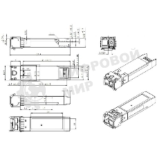 Модуль SNR SFP+ WDM, дальность до 20км (12dB), 1330нм