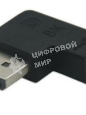 Удлинитель Displayport угловой папа на Mini Displayport мама