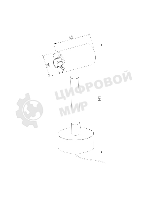 Декоративная гибкая стойка с вводом питания (черный) 85192/00 Module System