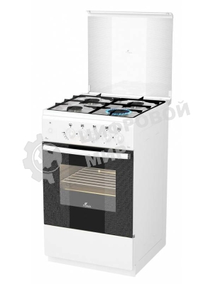 Газовая плита Flama FG 2411 W белый, конфорок 4 шт, духовка 50 л, 50 см x 85 см x 60 см