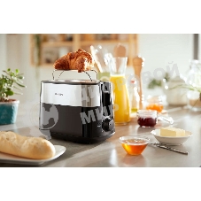 Тостер Philips HD2516 830Вт черный/стальной