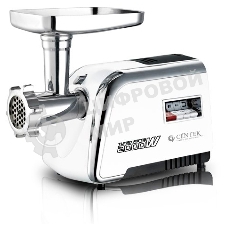 Мясорубка электрическая Centek CT-1602 Juice белый, 2000 Вт, 2.0 кг/мин, реверс, защита от перегрузки, металлический лоток, насадки - 5