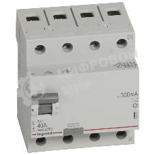 Выключатель дифференциального тока (УЗО) 4п 40А 300мА тип AC RX3 Leg 402071