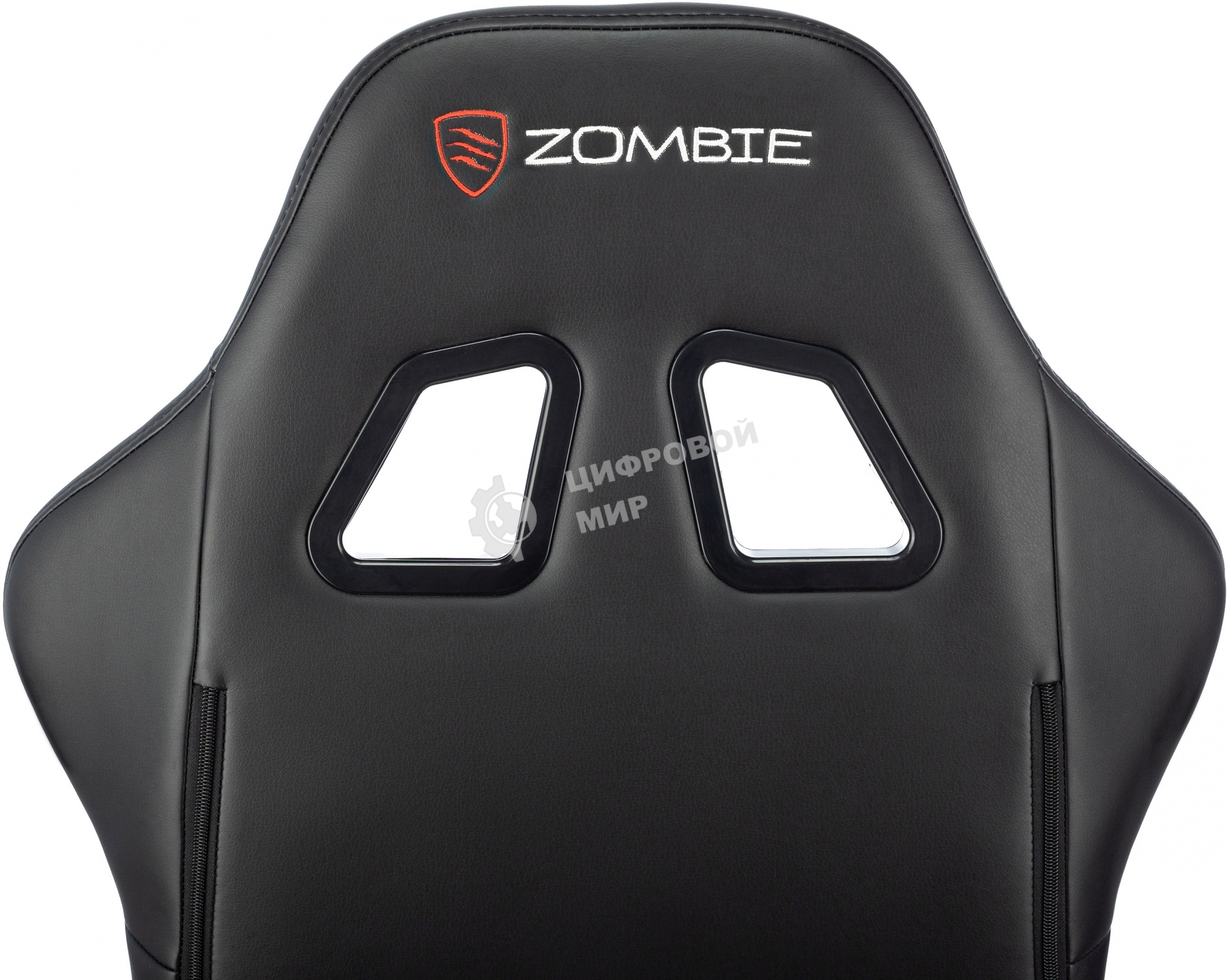Кресло игровое Zombie GAME TETRA черный/красный эко.кожа крестов. пластик