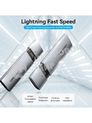 Корпус для SSD Vention USB 3.1 Gen 2-C M.2 NGFF (B-Key/B&M Key) Серый