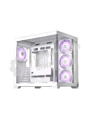 Корпус без блока питания PCCooler C3T700 ARGB WH, Midi-Tower, TG, 4x120мм ARGB, 1xUSB-A 3.0 + 1xUSB-A 2.0 + 1xUSB-C, ATX, mATX, mITX белый