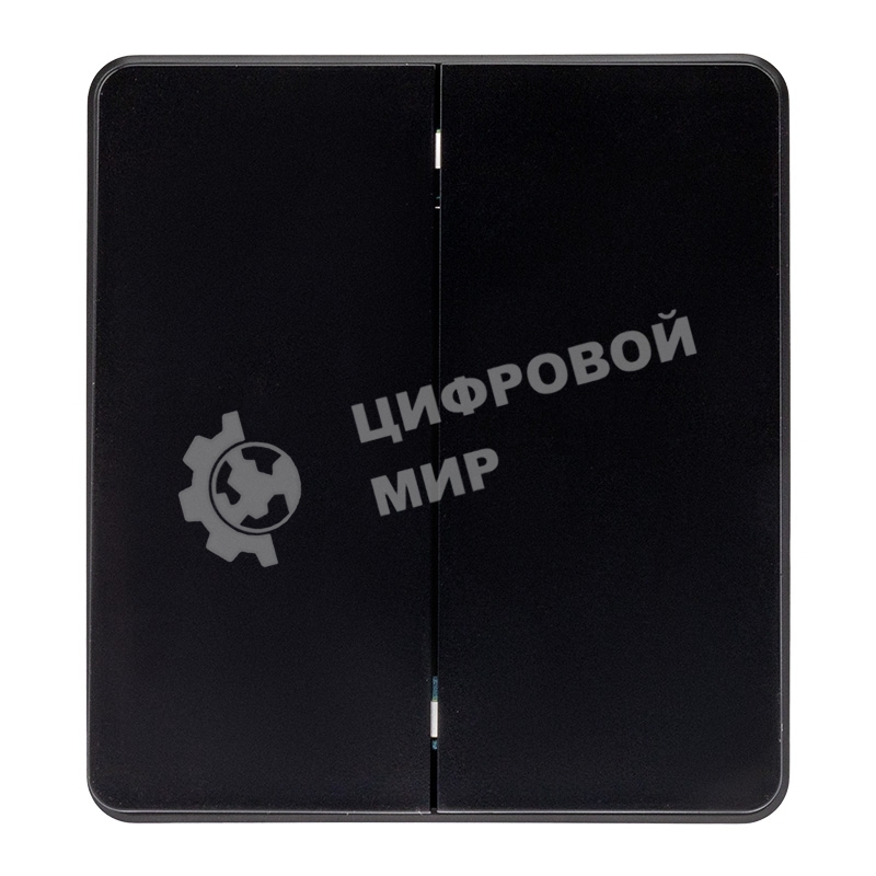 Выключатель Kranz ROUND 2 кл для жалюзи возвратный 10А с/у оникс