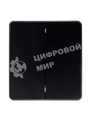 Выключатель Kranz ROUND 2 кл для жалюзи возвратный 10А с/у оникс