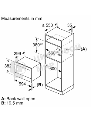 Встраиваемая микроволновая печь Bosch BEL7321B1 900Вт, 5 режимов, кварцевый гриль,инвертер, 21 л, черный, петли слева