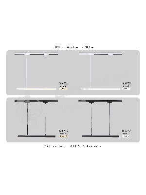 Трековый однофазный подвесной светодиодный светильник Ambrella light GL6785 BK черный LED 24W 3000K 600*22*1025
