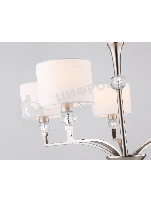 Люстра Ambrella light LH71121/5 SN/WH никель/белый E14/5 max 40W D660*880