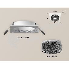Комплект встраиваемого светильника Ambrella light XC7631021 SWH/BK белый песок/тонированный MR16 GU5.3 (C7631, N7192)
