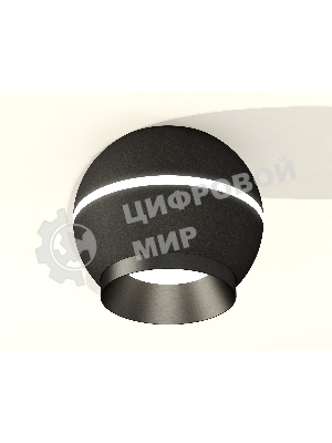 Светильник Ambrella Light XS1102010 SBK/PBK черный песок/черный полированный MR16 GU5.3 LED 3W 4200K (C1102, N7031)