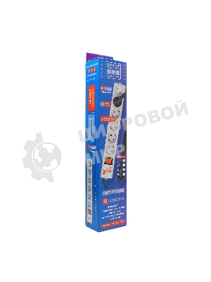 Фильтр-удлинитель PowerCube (SPG(5+1)-16B-3M) 6 розеток, 3м,16А/3,5 кВт, белый