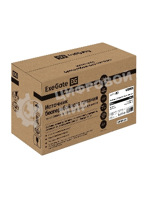 Источник бесперебойного питания ExeGate SpecialPro UNB-650.LED.AVR.1SH.2C13 650VA/360W, LED, AVR, 1*Schuko+2*C13, металлический корпус, черный