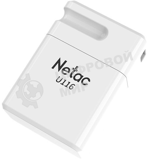 Флешка USB Netac U116 (NT03U116N-032G-20WH), 32Gb, USB 2.0, R/W 70/30, белый