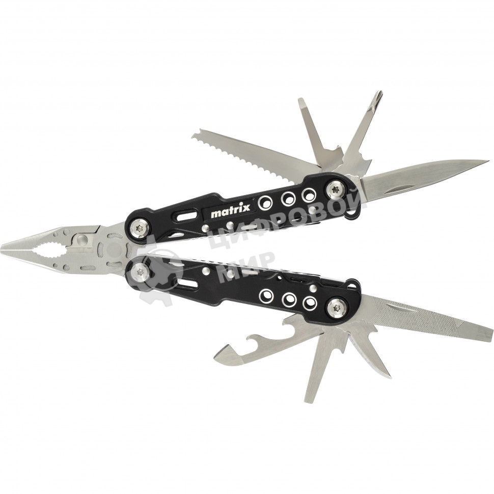 Мультитул Matrix, 13 функций, авторазжим, в чехле, 165 мм