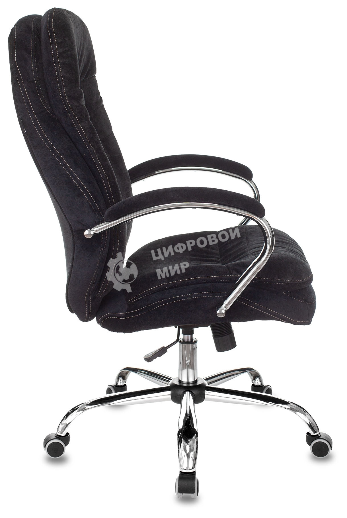 Кресло руководителя Бюрократ T-9950SL Fabric черный Light-20, крестовина металл хром