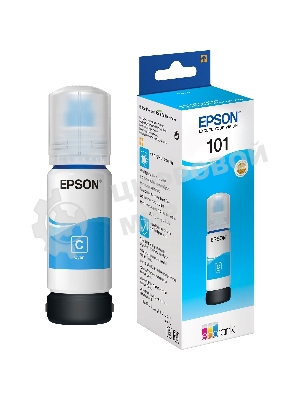 Картридж струйный Epson L101 C13T03V24A синий (70мл) для Epson L4150/L4160/L6160/L6170/L6190