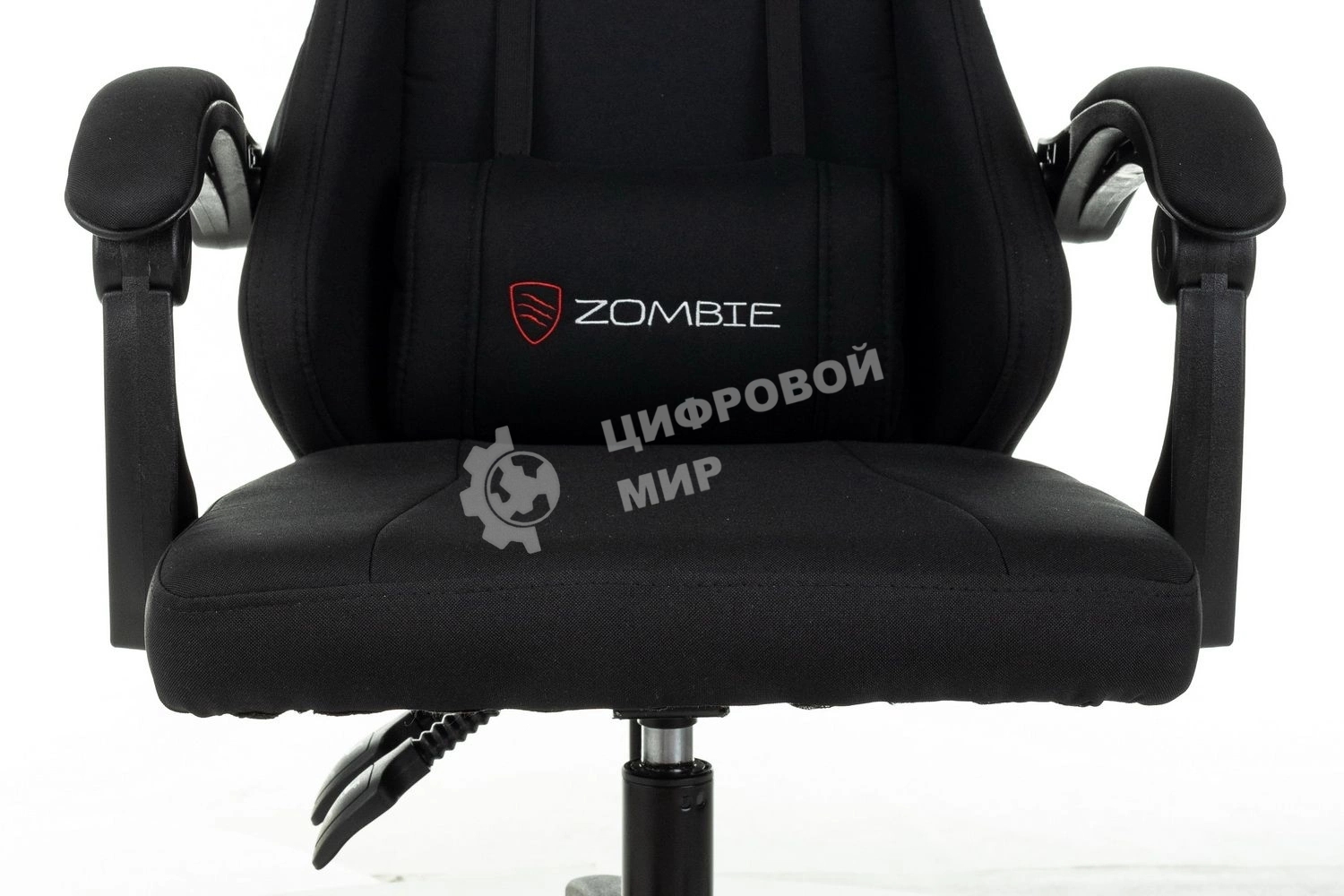 Кресло игровое Zombie Rudger черный с подголов. крестов. пластик