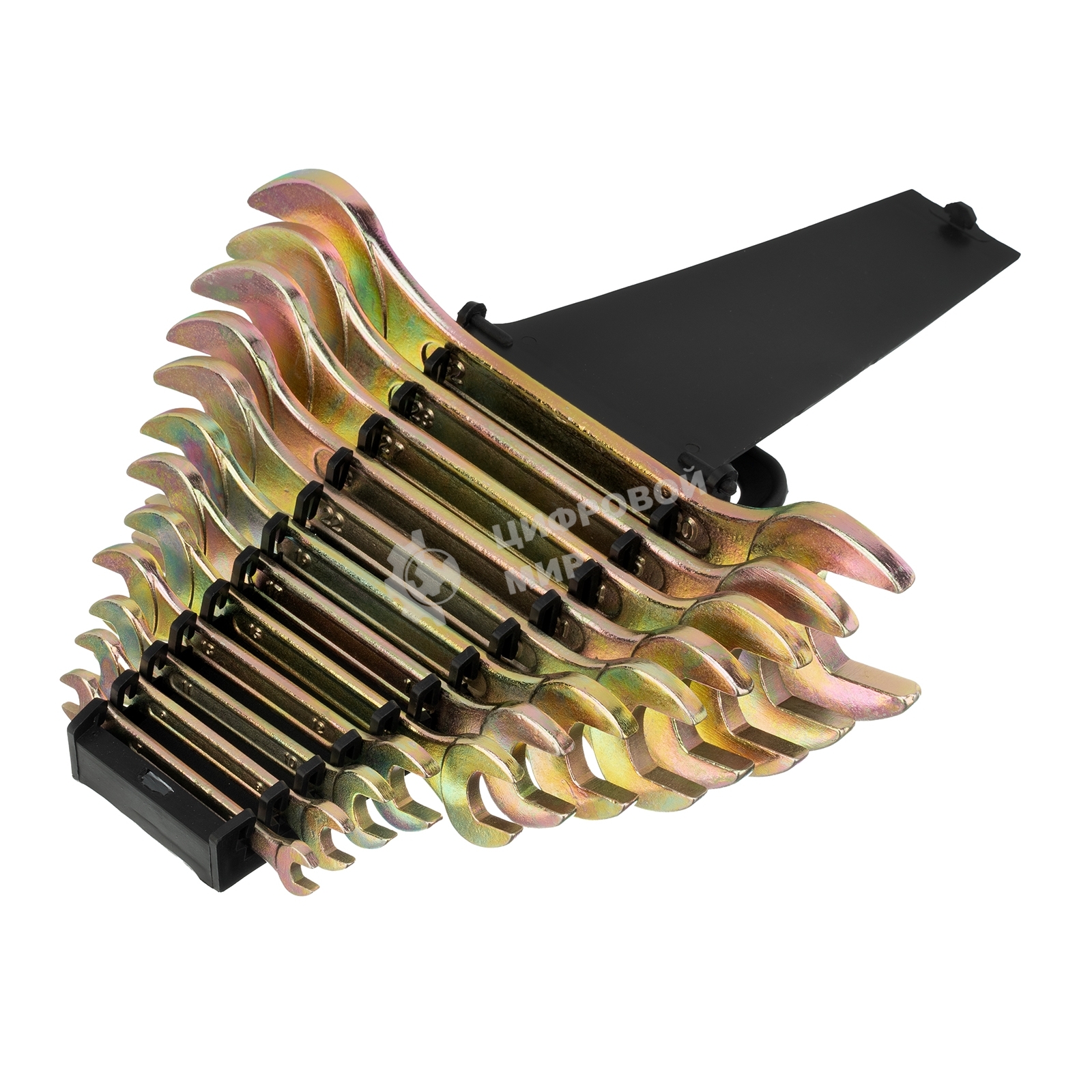 Набор ключей рожковых Сибртех 6-32 мм, 12 шт, желтый цинк