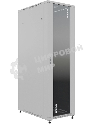 Шкаф серверный NTSS Премиум NTSS-R47U60100GS, напольный 47U 600x1000мм пер.дв.стекл металл 900кг серый 2210мм IP20