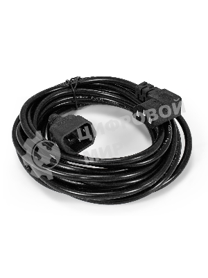 Кабель питания ExeGate Special EC-5S (C13 угловой->C14, 3*0.75мм2, CCA, черный, 5м)