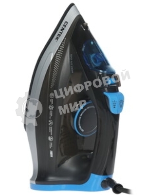 Утюг Centek CT-2315 черный/голубой, 2700 Вт, 35 г/мин, 135 г/мин, 320 мл