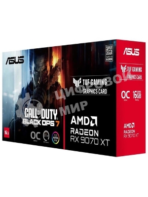 Видеокарта ASUS RX9070XT TUF GAMING OC 16Gb GDDR6 256bit 3xDP HDMI 3FAN RTL TUF-RX9070XT-O16G-GAMING