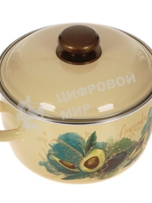Кастрюля Appetite 1MC181P Avocado крышка сталь, сферическая эмалированная 3 л