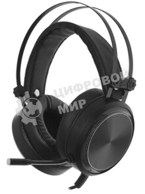Гарнитура Oklick HS-L810G чёрный, проводная, USB, подсветка