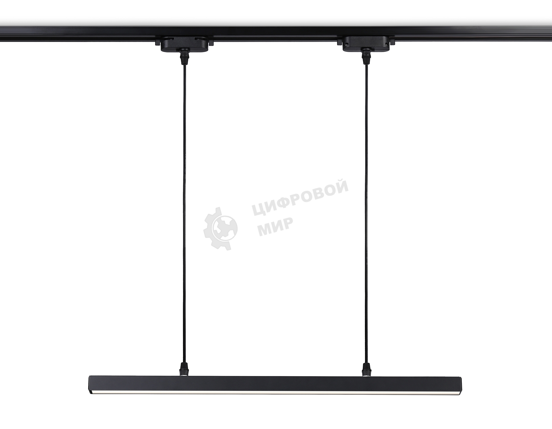 Трековый однофазный подвесной светодиодный светильник Ambrella light GL6787 BK черный LED 24W 4200K 600*22*1025