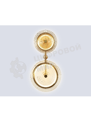 Настенный светодиодный светильник Ambrella light LH31118/2 BS/CL латунь/прозрачный 15W 3000K 200*90*390